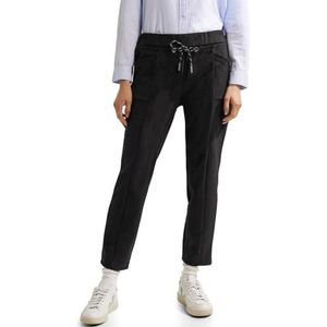 Cecil Joggingbroek voor dames, kunstleren broek, zwart, XL x 28L