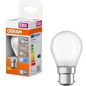 Osram - LED Star Classic P40 - LED Lamp - Wit - 4 W - 470 lm - B22d - Diameter 45 mm