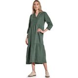 Street One Dames Jurk met volants in Groen, in size: 34