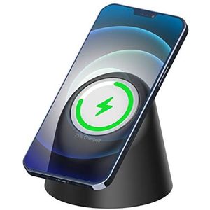 AOJUE Mag-Safe magnetische oplader standaard voor bureau, desktop telefoonhouder compatibel met Mag-Safe magnetische oplader voor iPhone 12/12 mini/12 Pro/12 Pro Max (exclusief Mag-Safe oplader) (zwart)