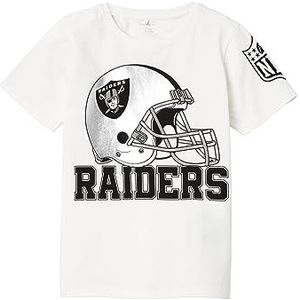 NAME IT Nkmjart NFL Ss Top Box OUS T-shirt voor jongens, wit alyssum, 116 cm