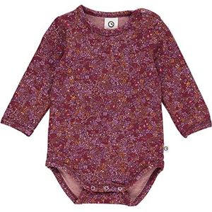 Müsli by Green Cotton Baby Girls Petit Blossom L/s Body Base Layer, Fig/Boysenberry/Berry rood, 74, Fig/Boysenberry/Berry Red, 74 cm