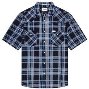 Wrangler - Western Overhemd - Ruitjesprint - Korte Mouwen