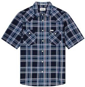 Wrangler - Western Overhemd - Ruitjesprint - Korte Mouwen