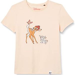 Disney Bambi en Thumper T-shirt - roze, maat: S - officieel gelicentieerde vintage stijl, gedrukt in het Verenigd Koninkrijk, ethisch afkomstig, roze, S
