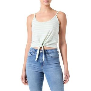 ONLMAY Life S/L Short Knot TOP Box JRS, Subtle Green/Stripes: cloud Dancer (Ella), L