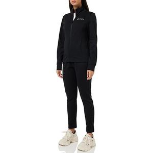 Champion Legacy Heritage Sweatsuits voor dames, W-Light Stretch Fleece Slim High Neck Trainingspak, Zwart, L