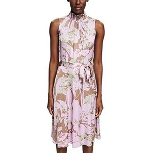 ESPRIT Collection Florale jurk in satijnen look, LenzING™ Ecovero™, lila (lilac), 38
