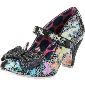 Irregular Choice Piccolo PU Zwart Pailletten 38, Zwarte pailletten, 38 EU