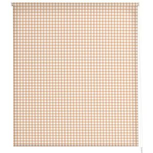 Estoralis Transparant rolgordijn, digitale print, keuken Vichy-2 beige, 140 x 175 cm (B x H)