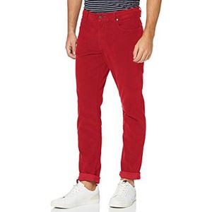 Hackett London Moleskin 5 Pkt rechte jeans voor heren, Rood (Rode Appel 2ep), 33W / 32L