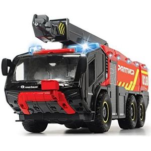 Dickie Toys Panther 6x6 RC brandweerauto, met 4-kanaals afstandsbediening, rozenbouwer, op afstand bestuurde brandweerauto, arm uitschuifbaar, licht & geluid, waterspuitfunctie, 56 cm groot, rood
