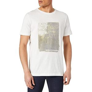 camel active Heren T-shirt, Broken White, XXL