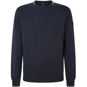 Hackett London Heren Telfor Colors Knitwear, Blauw (Navy), S, Blauw (zwart), S