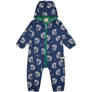 loud + proud Unisex baby waterafstotend met opdruk, GOTS-gecertificeerd Outdooroverall, ultra marine, 74-80
