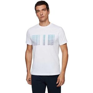 Hackett London Heren linnen JSY Soft Trim T-shirt, wit (wit), XS, Wit (wit), XS