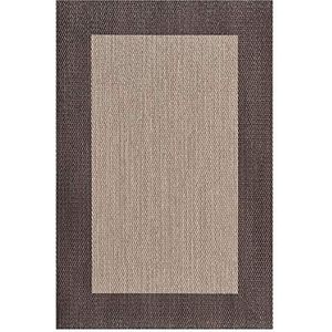 Estores Basic Tapijt Vinilica Salon Premium voor slaapkamer, badkamer, keuken, wasbaar, antislip, voor binnen en buiten, donkerbruin, 140 x 200 cm