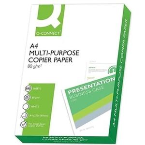 Q-Connect - Wit A4-kopieerpapier 80 g/m² KF01087 - 1 pak x 500 vellen (1 eenheid)