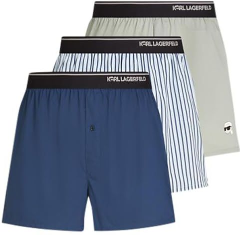 Karl Lagerfeld - Ikon Woven Boxer - Meerkleurig - 3-pack