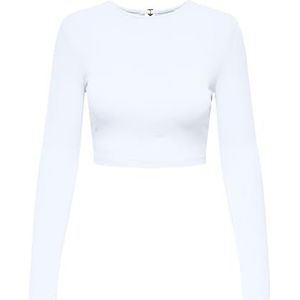 Onlrene Life L/S Open Back Heart Top JRS, wit (bright white), S