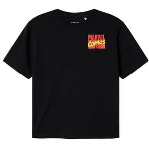Name It - Nkmadriel Marvel Nreg Ss Top - Zwart - T-shirt - Korte Mouwen