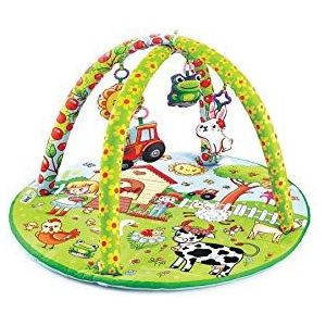 Babyjem Speeldeken voor baby's met zachte speelboog, belevenisdeken, kruipdeken, speelmat, speelspeelgoed, babyuitrusting, vanaf 0 maanden 1115061, boerderij