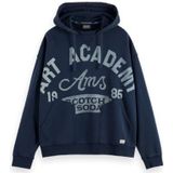 SCOTCH & SODA - Sweatshirt - Marine/Wit - Capuchon - Lange Mouw
