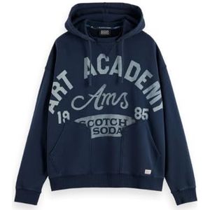 SCOTCH & SODA - Sweatshirt - Marine/Wit - Capuchon - Lange Mouw