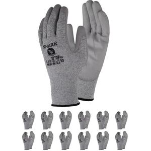 TK Gloves Shark Montagehandschoenen, snijbescherming, maat 07, 12 paar, montagehandschoenen, snijbestendige handschoenen, werkhandschoenen