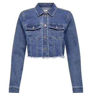 ONLY ONLWONDER LS Cropped DNM Jacket GUA NOOS jeansjack, blauw, 3XL, blauw, 3XL