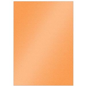 Knutselkarton Struktura Pearl 2 oranje, gekleurd karton met linnenstructuur en pareleffect, 220 g/m², DIN A4, 25 vellen, gekleurd papier om te knutselen, geschikt voor inkjet- en laserprinters