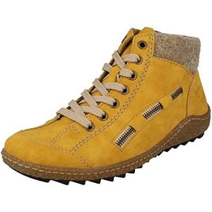 Rieker Dames L7543 hoge sneakers, geel, 38 EU