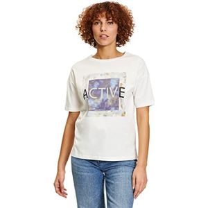 Cartoon Sweatshirt voor dames, crème/donkerblauw., M