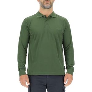 JEEP O102897-E946 J heren poloshirt met lange mouwen, borduurwerk klein, J23w Rifle Green M, Rifle Green, M