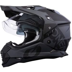O'NEAL | Motorhelm | Enduro motorfiets | ventilatieopeningen voor maximale luchtstroom en koeling, ABS-schaal, veiligheidsnorm ECE 22.06 | Sierra Helmet R V.23 | volwassenen | zwart/grijs | maat XS