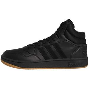 adidas Hoops 3.0 Mid Classic Vintage Basketball-inspired heren Sneakers, Core Black/Core Black/Ftwr White, 39 1/3 EU