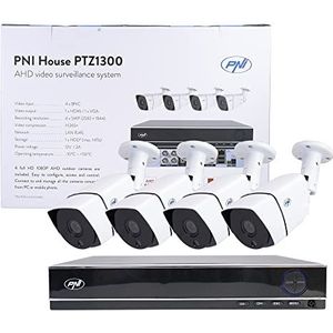 Videobewakingskit AHD PNI House PTZ1300 Full HD - NVR en 4 buitencamera's 2MP full HD 1080P