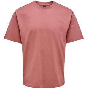 ONLY & SONS Onsfred RLX Ss Tee Noos T-shirt voor heren, dusty cedar, XL