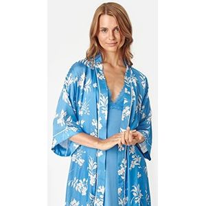 CCDK Copenhagen Dames Jean Kimono Nightgown, Lichen Blue Aop, M