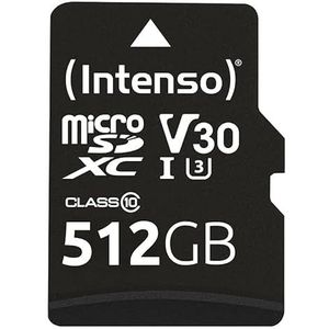 Intenso - microSDXC UHS-I Professional - Geheugenkaart - Zwart - 512GB