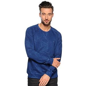 Herrlicher Heren sweatshirt Aras Sweat, blauw (Indigo 203), XXL