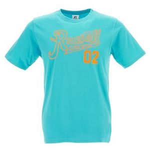 RUSSELL ATHLETIC SS Crewneck T-shirt met korte mouwen, Blue Curacao, 164