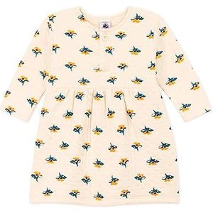 Petit Bateau Babymeisje A08C0 jurk met lange mouwen, wit Avalanche/meerkleurig, 12 maanden, wit Avalanche/meerkleurig, 12 Maanden