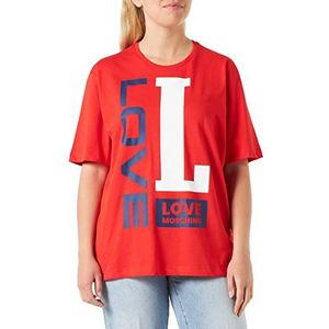 Love Moschino Vrouwen Oversize fit Short-Sleeved T-shirt, RED, 42, rood, 42