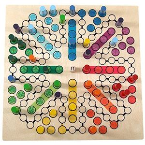 Hess Bordspel - Houten Speelgoed voor 8 Personen - Meerkleurig Klassiek Gezelschapsspel