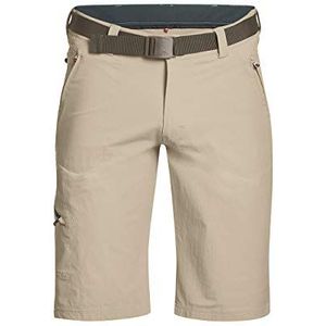 Maier Sports heren Nil Bermuda wandelbroek, outdoorbroek met geïntegreerde riem, trekkingbroek