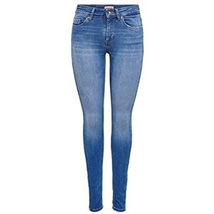 ONLY OnLBlush Life Mid Skinny Fit Jeans voor dames, blauw (medium blue denim), 30 NL/L