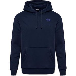 Sweater - Bedrukte Chevron - Geborstelde Achterkant - Trekkoord in Capuchon