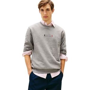 Tommy Hilfiger Brand Love Sweatshirt Mw0mw41428 Sweatshirt om aan te trekken, grijs (middengrijs gemêleerd), XS heren, Grijs (Medium Grey Heather), XS