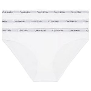 Calvin Klein Bikini-slipje voor dames, Wit (wit/wit/wit), L